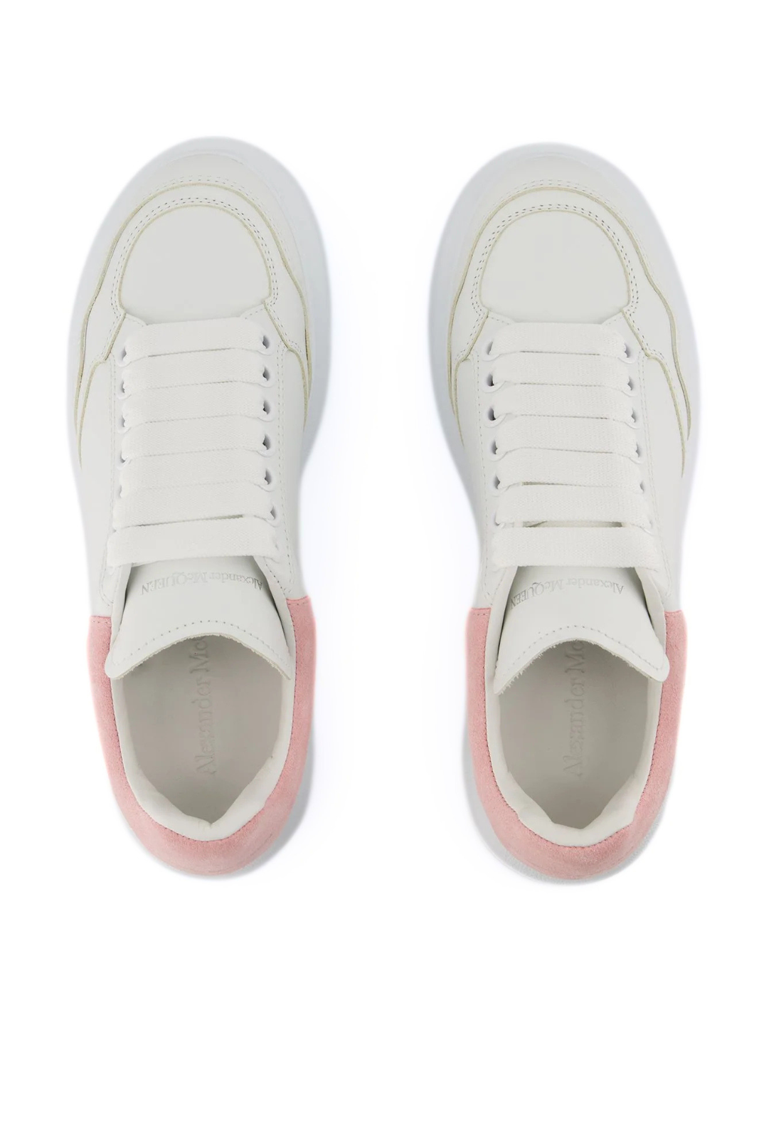 Alexander McQueen Oversized Sneakers Leather White Pink Man