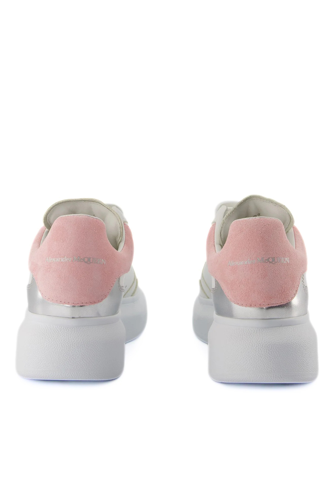 Alexander McQueen Oversized Sneakers Leather White Pink Man