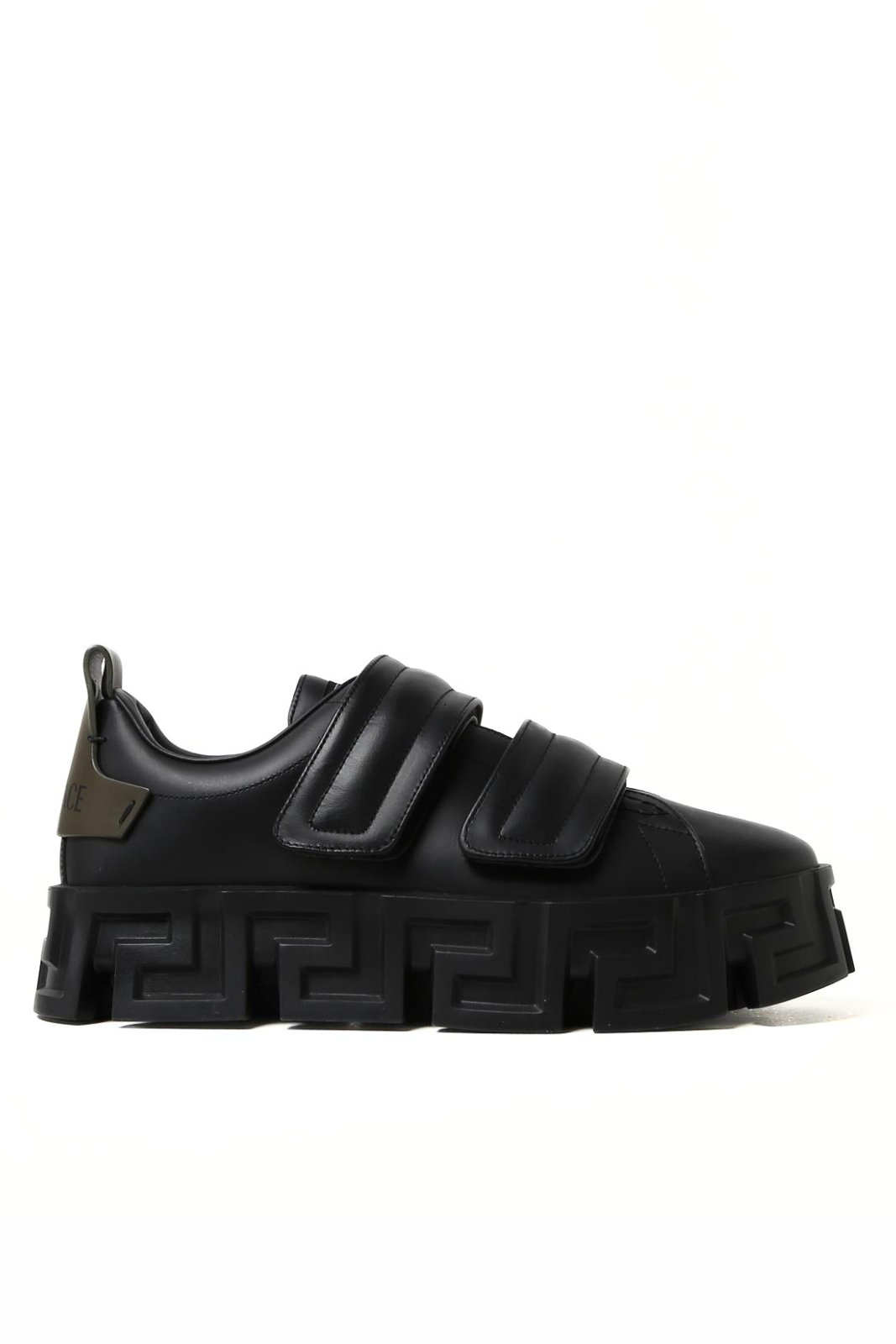 Versace Greca Labyrinth Leather Sneakers Black