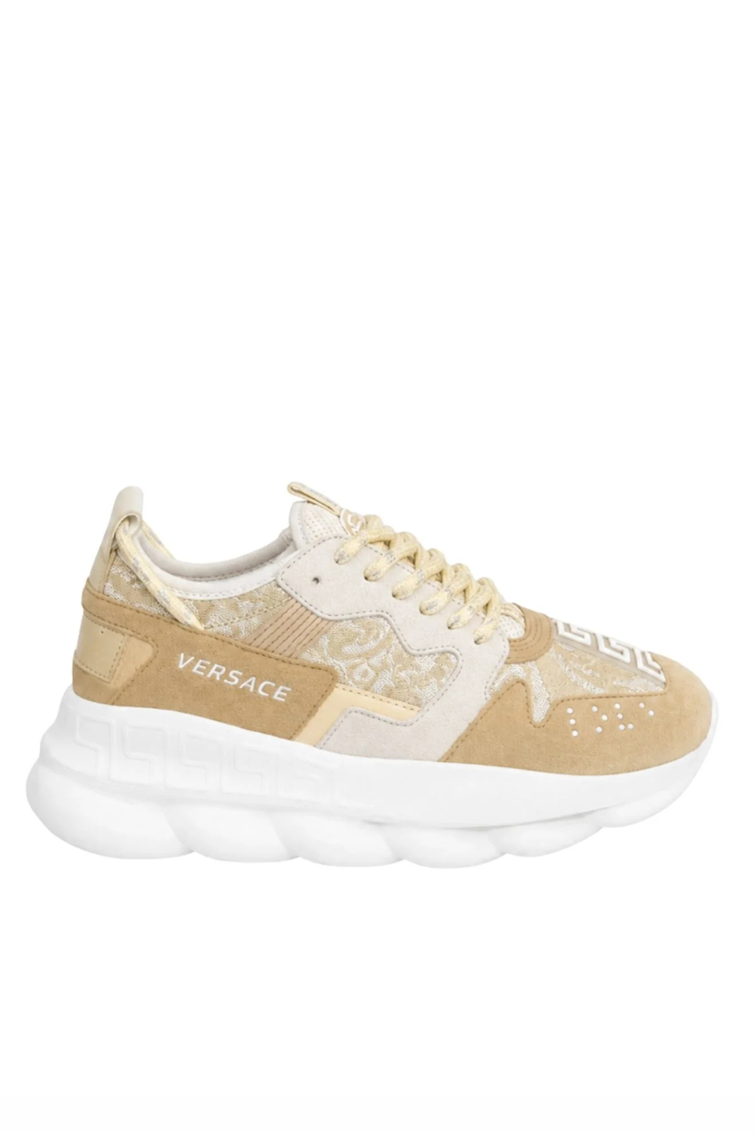 Versace Sneakers, Chain Reaction V2 Jacard, Cream