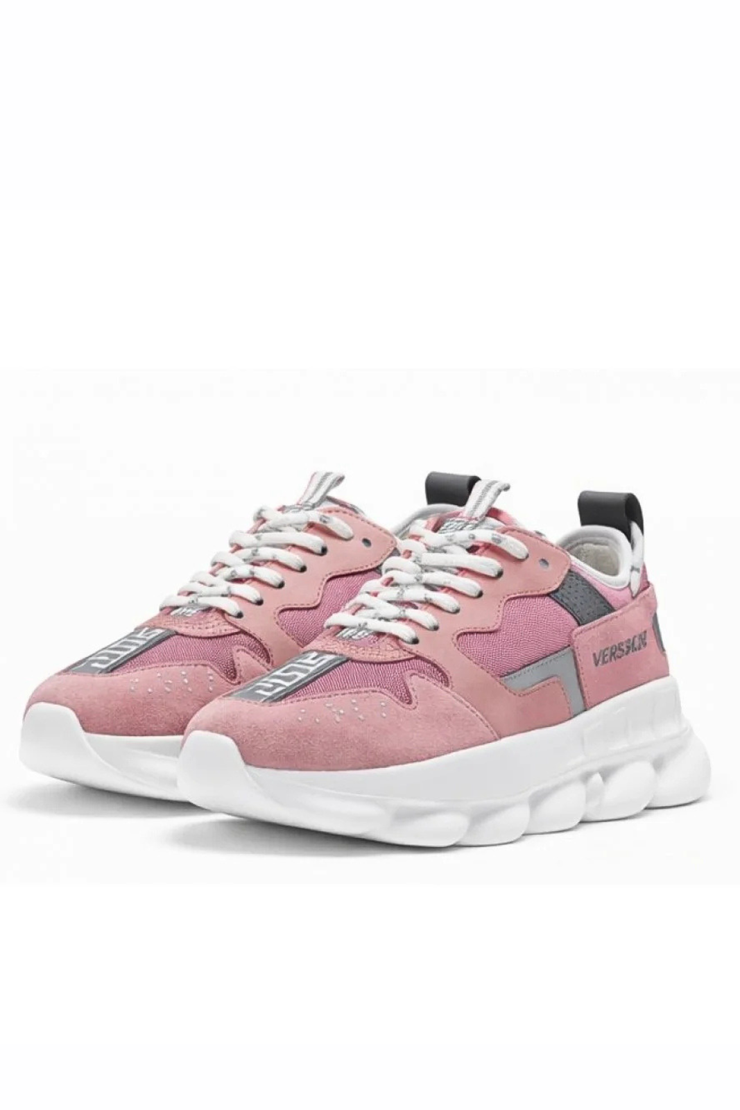Versace Chain Reaction V2 Sneakers Logo Pink