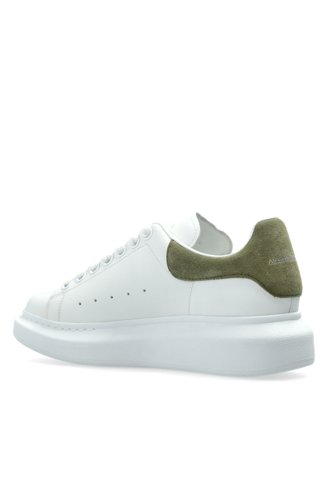 Alexander McQueen White Khaki Sports women shoes with logo