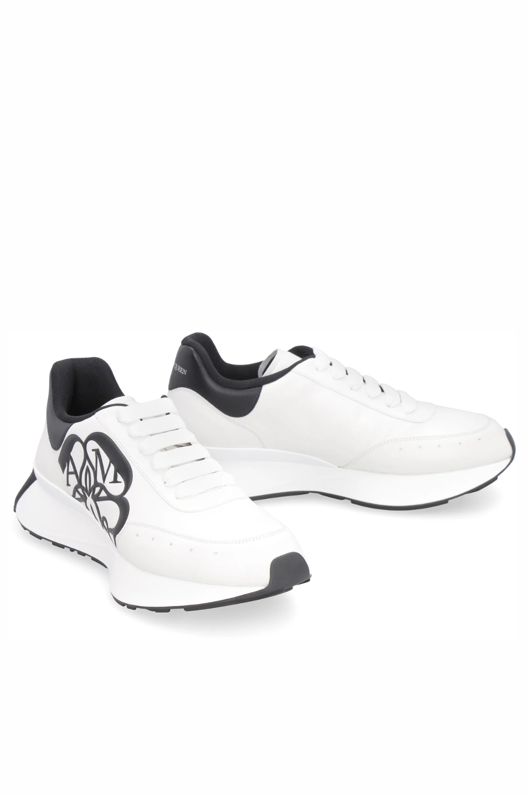 Alexander McQueen Sprint Runner leather trainers White / Black