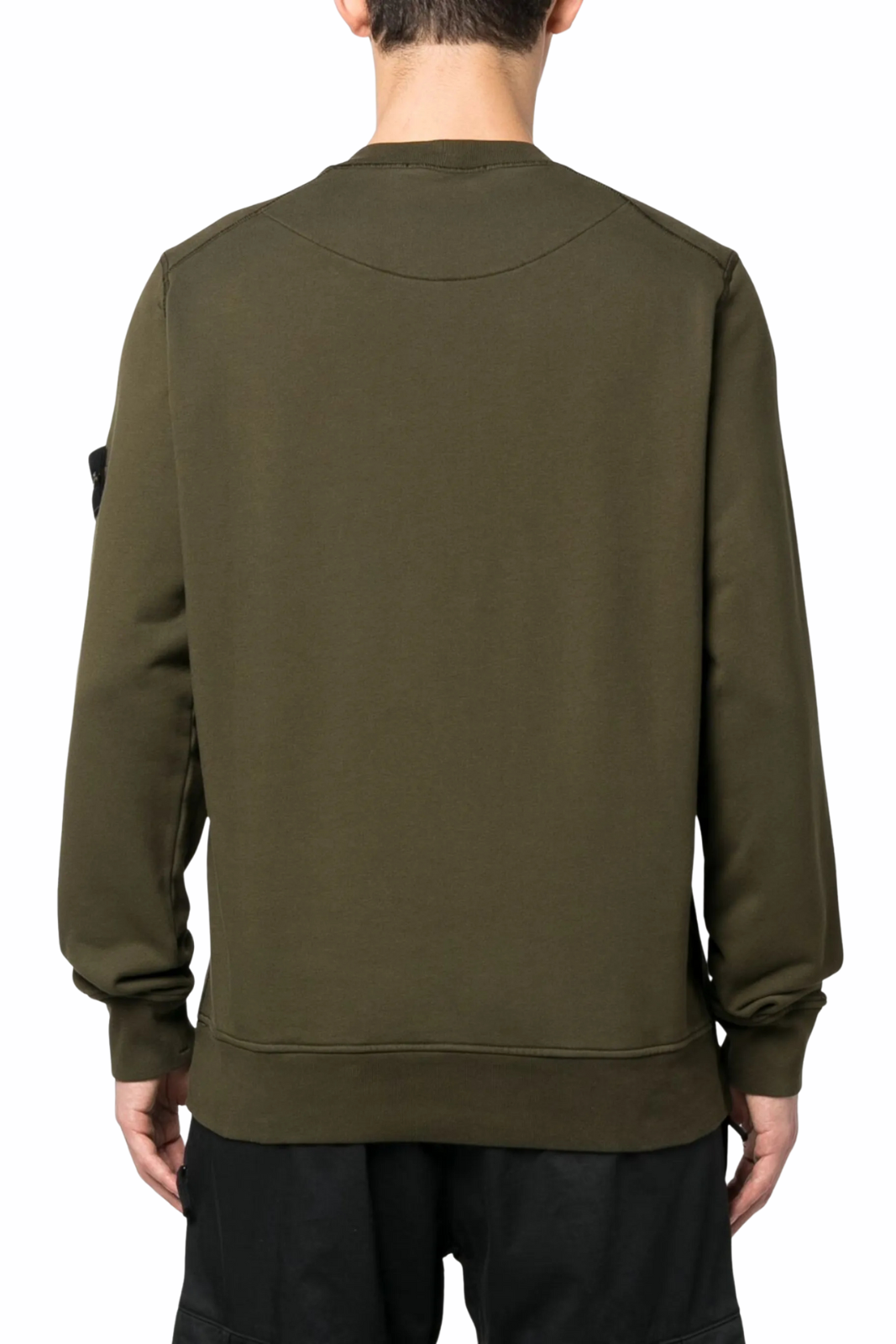 Stone Island Compass-patch cotton sweatshirt Khaki