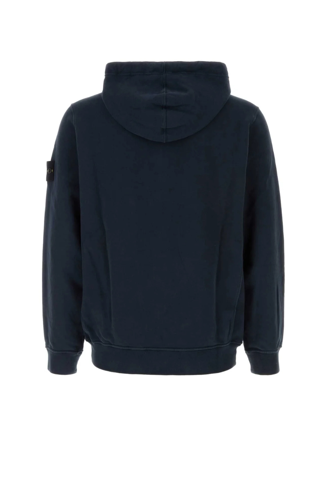 Stone Island Logo Patch Zip-Up Hoodie Navy Blue