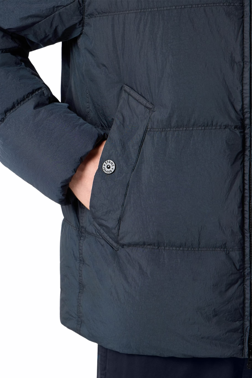 Stone Island 4100037 Crinkle Reps NY Down Jacket Navy