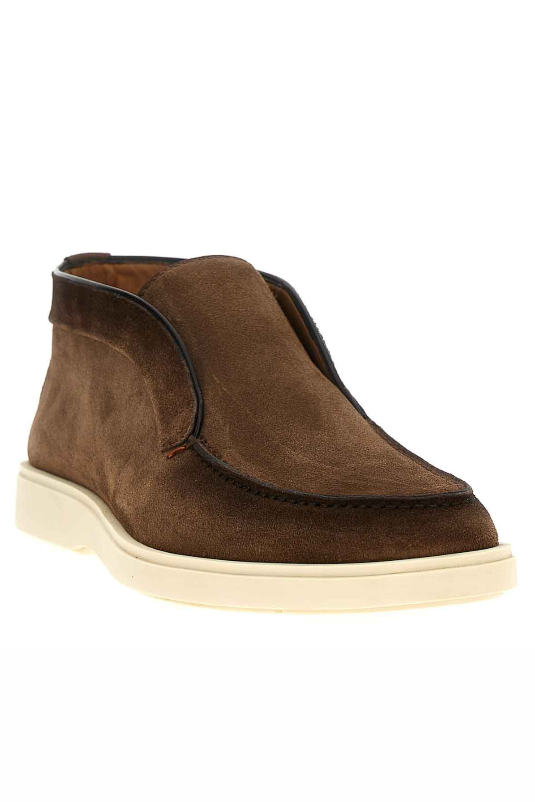 Santoni Men Brown Suede Boots
