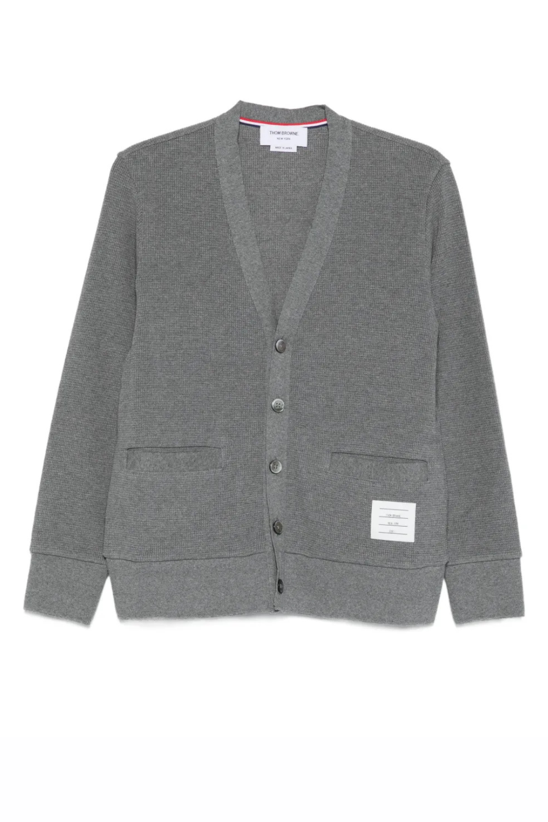 Thom Browne 4-bar intarsia Grey cardigan