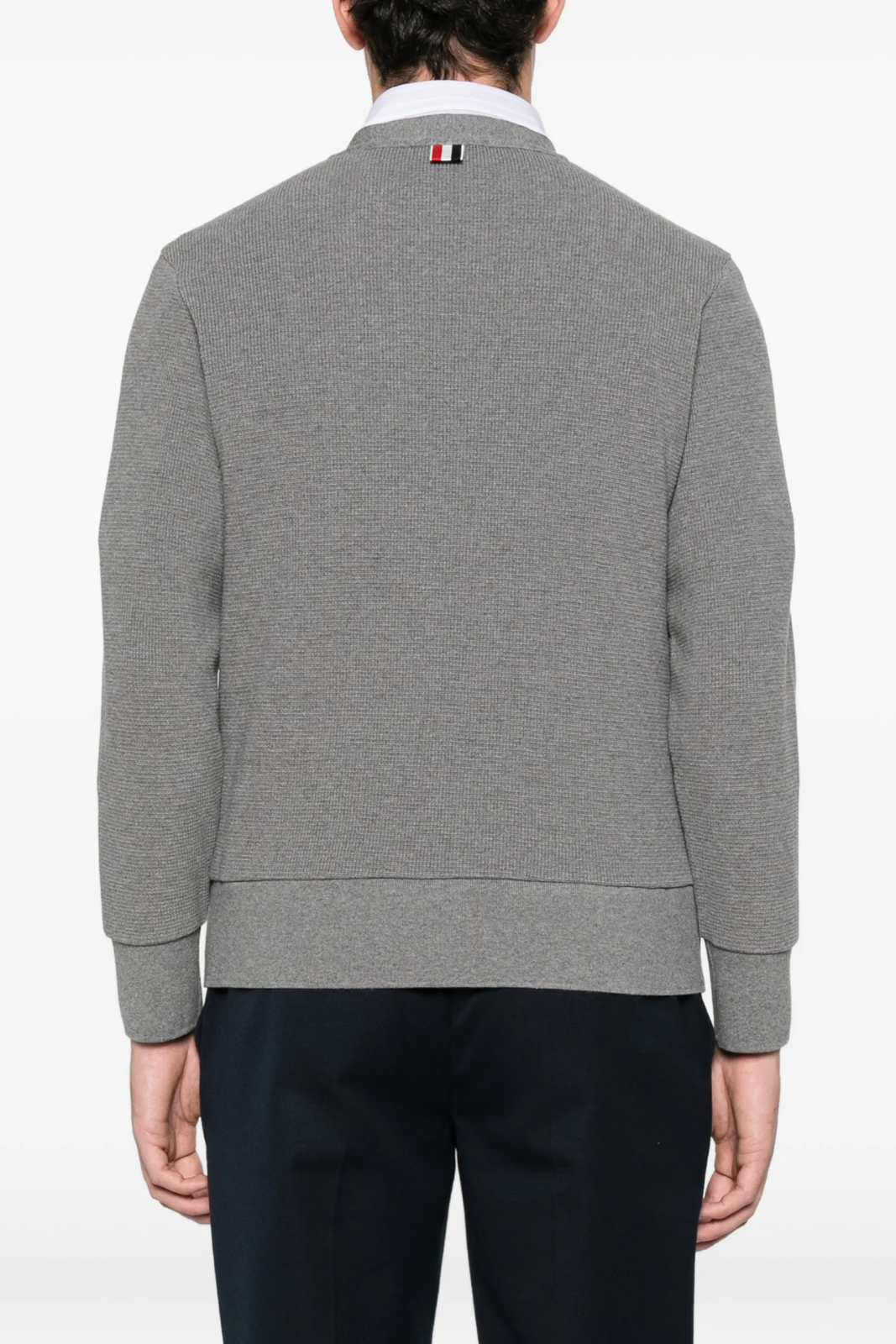 Thom Browne 4-bar intarsia Grey cardigan