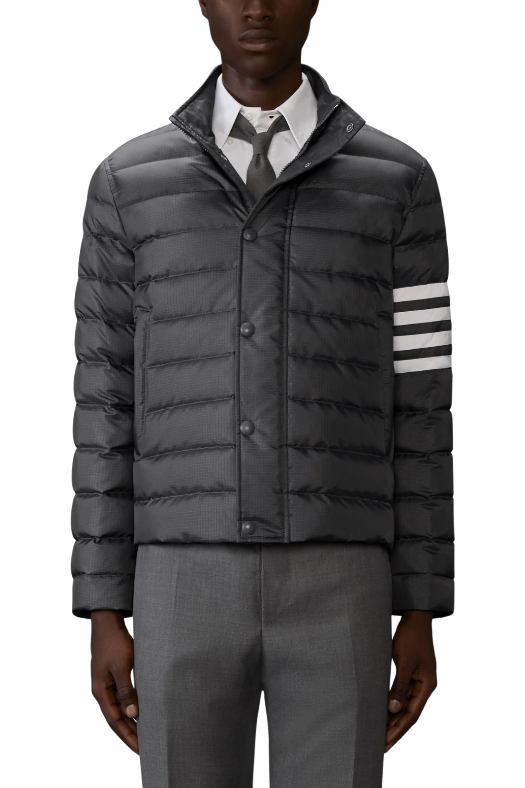 Thom Browne four-bar stip-detail jacket