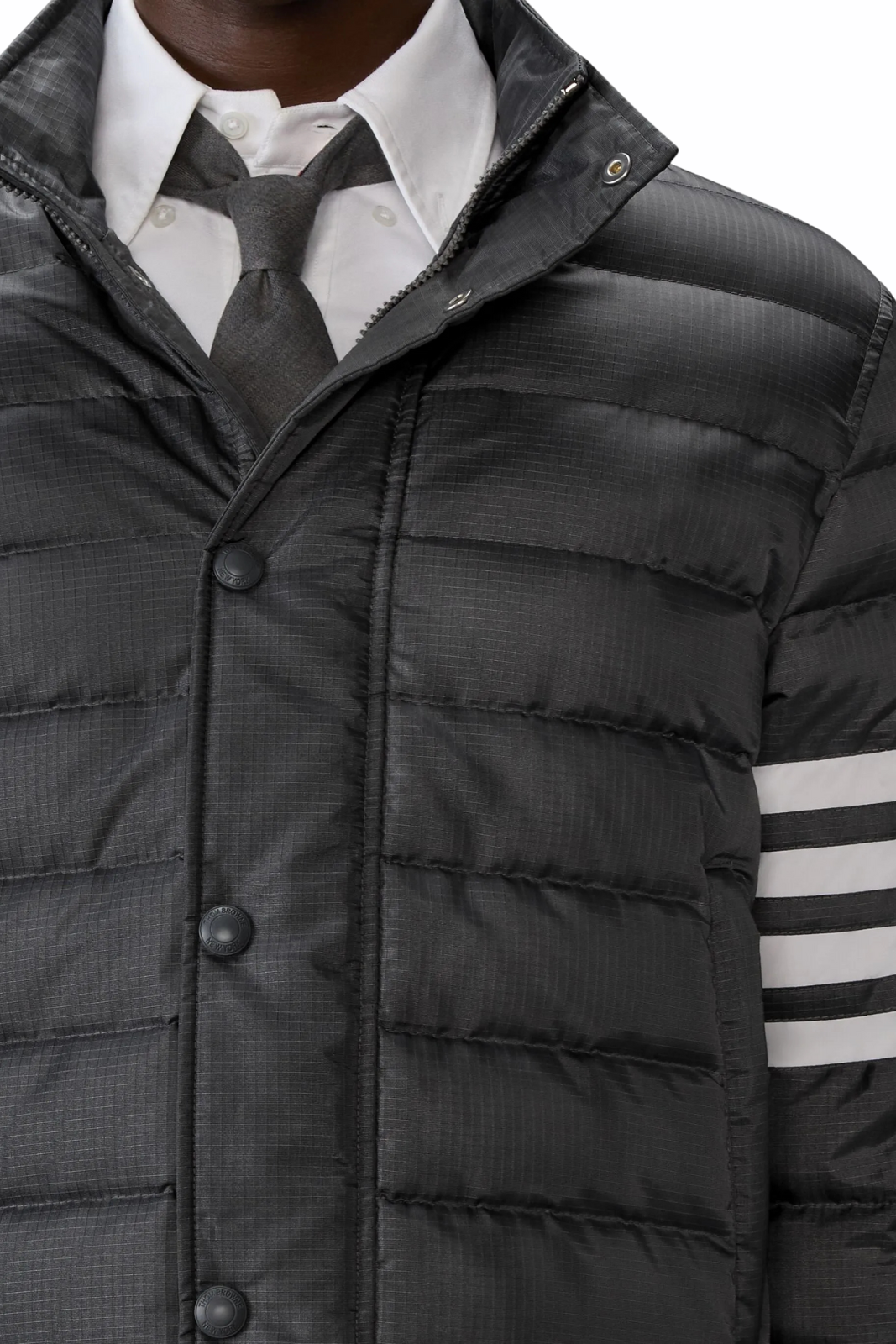 Thom Browne four-bar stip-detail jacket