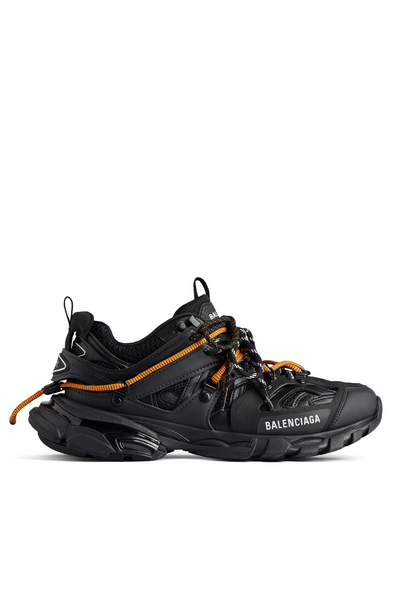 Balenciaga Men's Track Trail Laces Sneaker in Black Orange