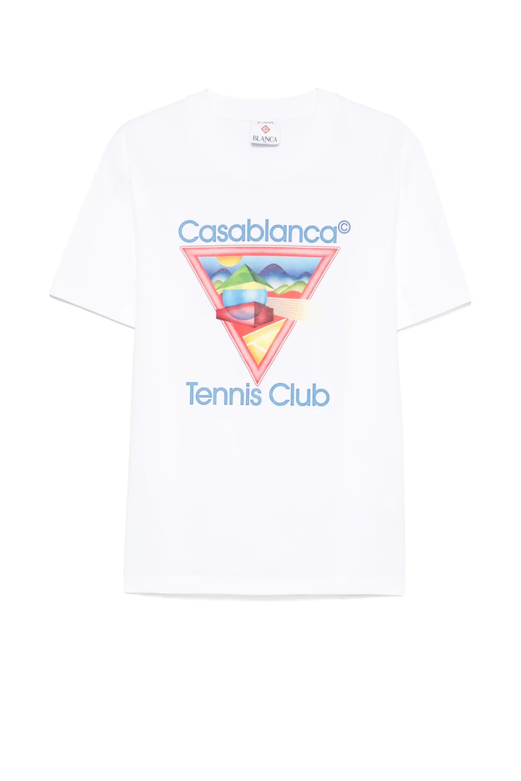 Casablanca White Cotton Tennis Club Icon T- Shirt for men