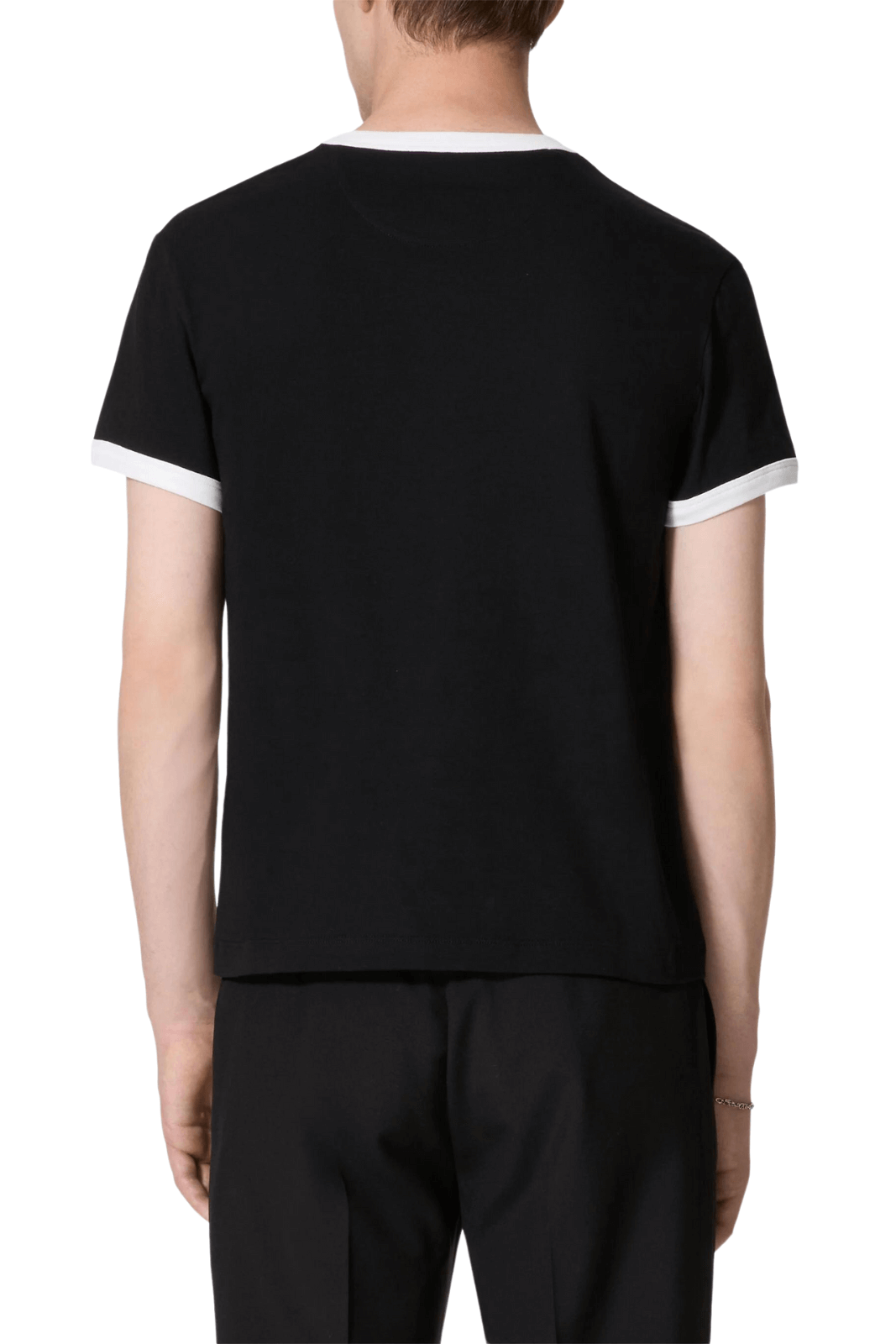 Valentino Garavani logo-embroidered cotton T-shirt Black White