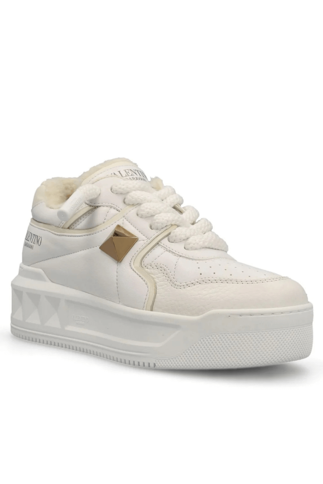 Valentino Garavani One Stud XL leather woman White sneakers