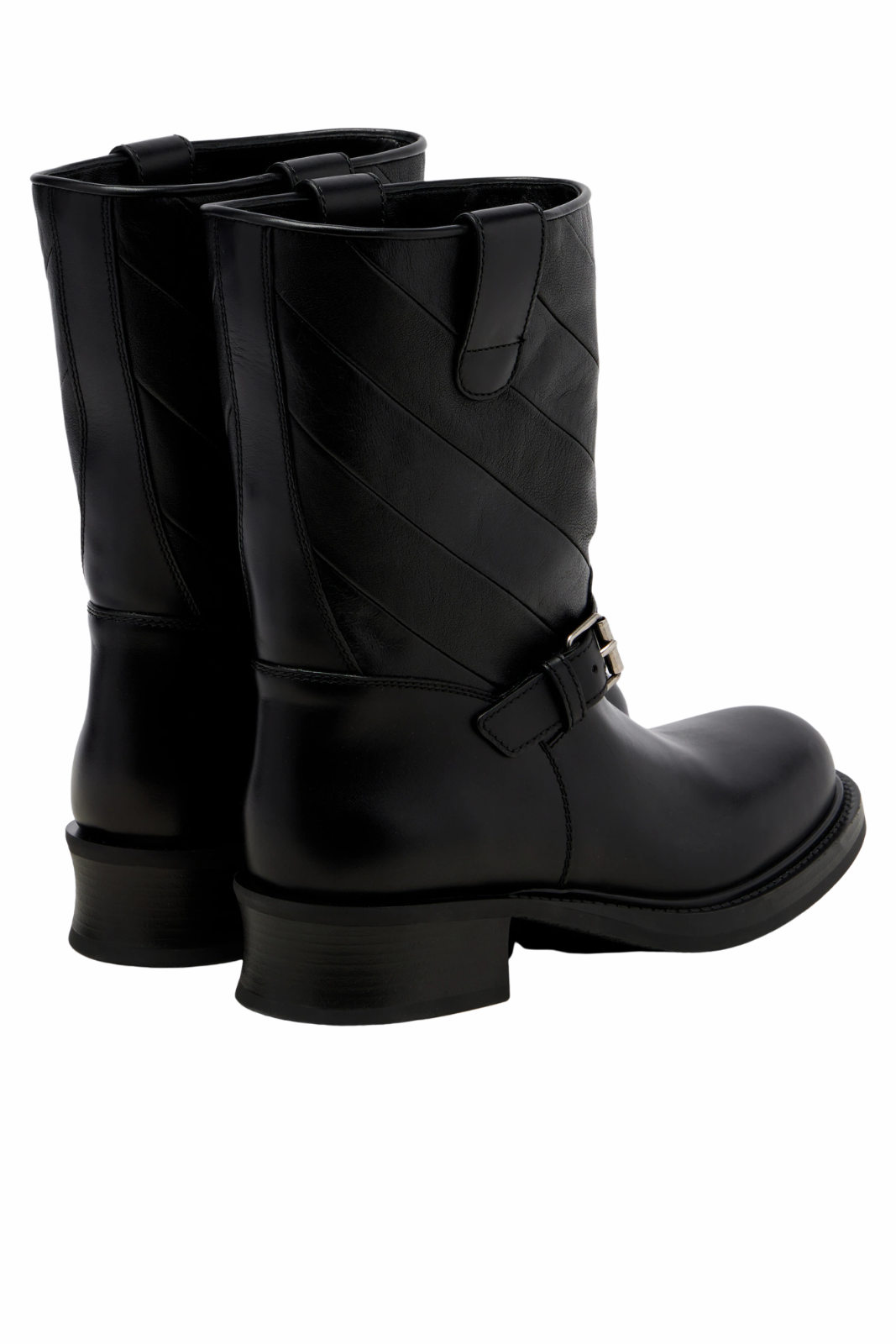 Valentino Garavani VLogo leather biker boots Black