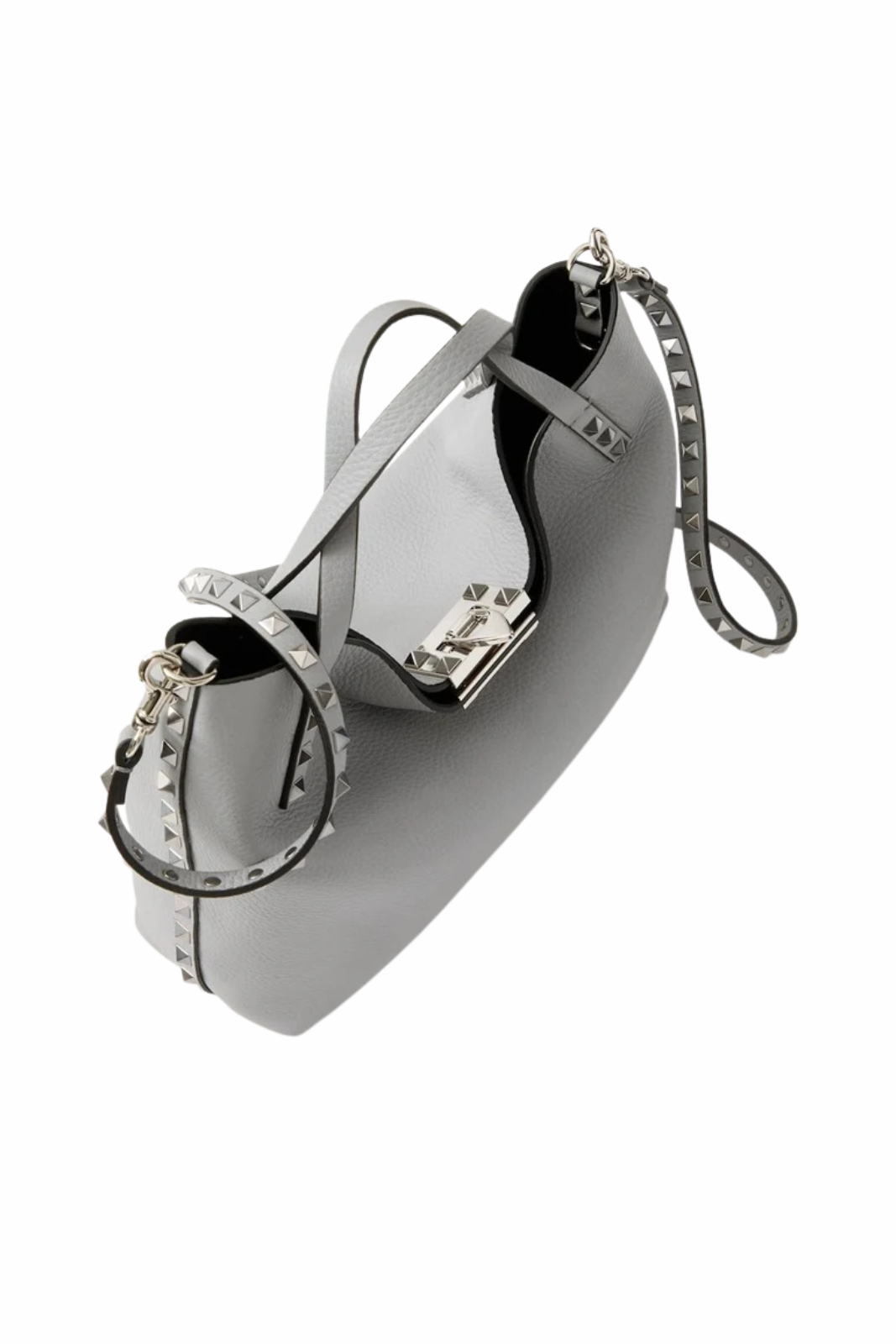 Valentino Garavani Small Rockstud Tote Bag Grey