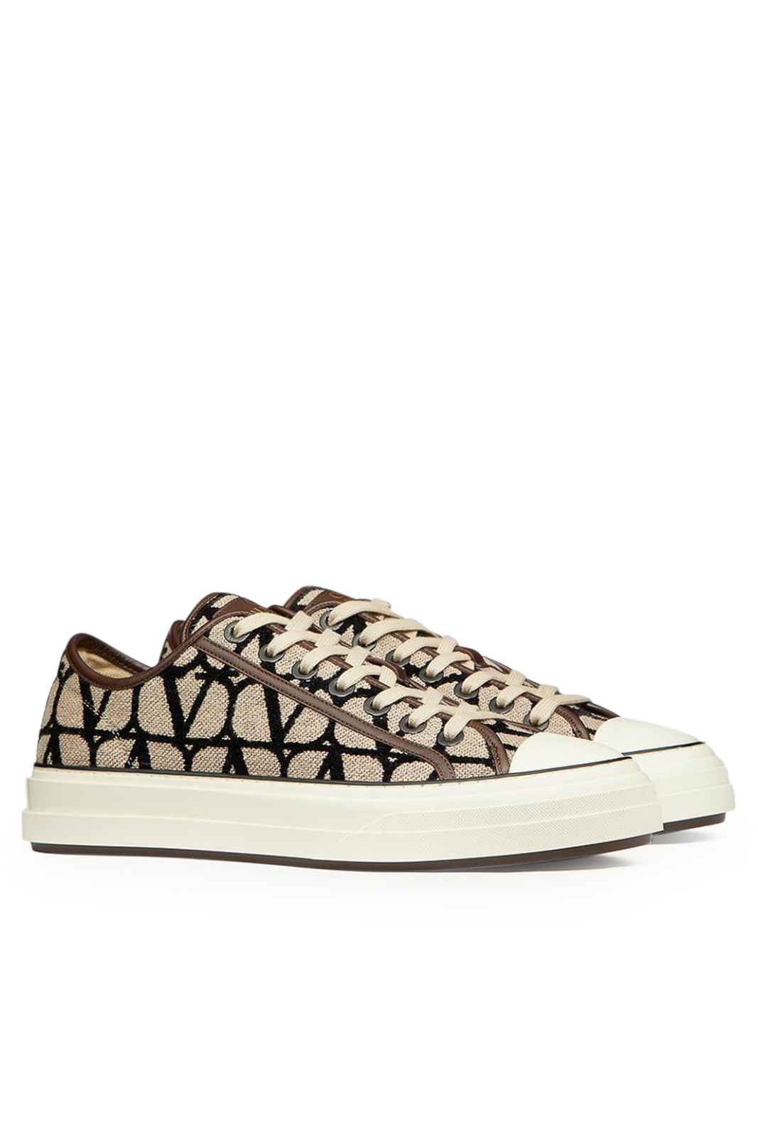 Valentino Toile Iconographe low-top sneakers brown