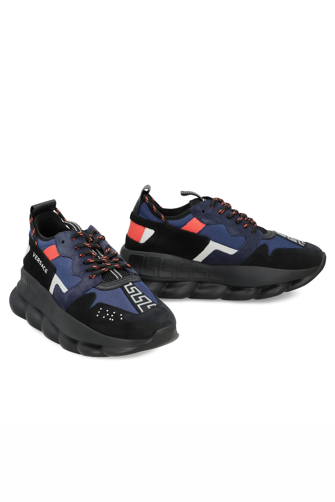 Versace Chain Reaction V2 Red and Blue man sneakers
