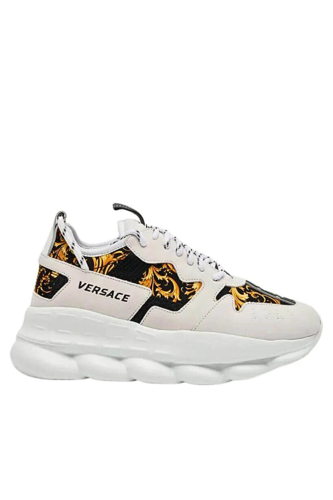 Versace Chain Reaction Sneaker Baroque Print White/black/gold