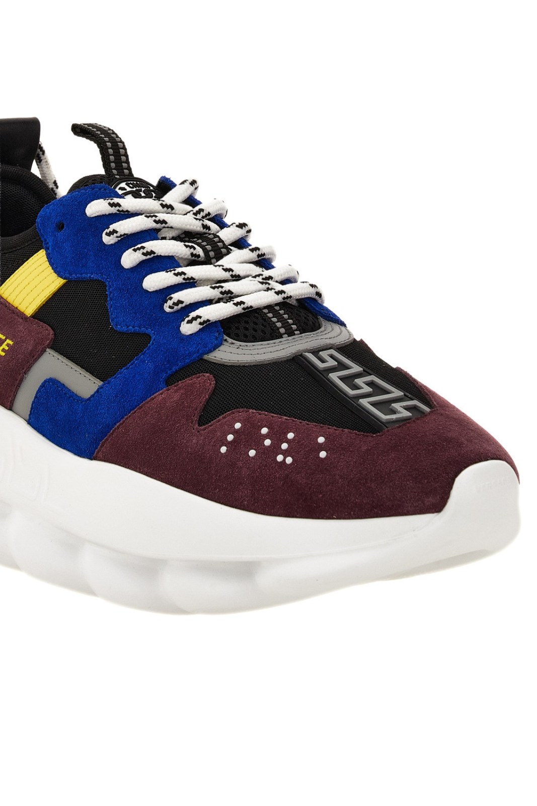 Versace Chain Reaction Low Top In Split Leather-Fabric-Calf Leather multicolor