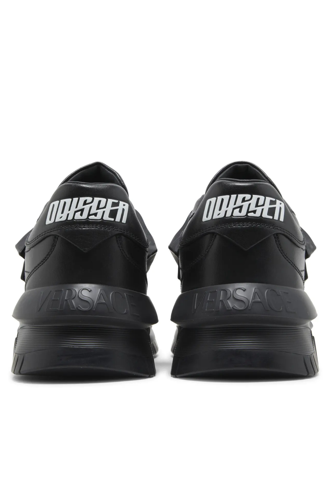Versace Odissea Logo Patch Men Black Sneakers