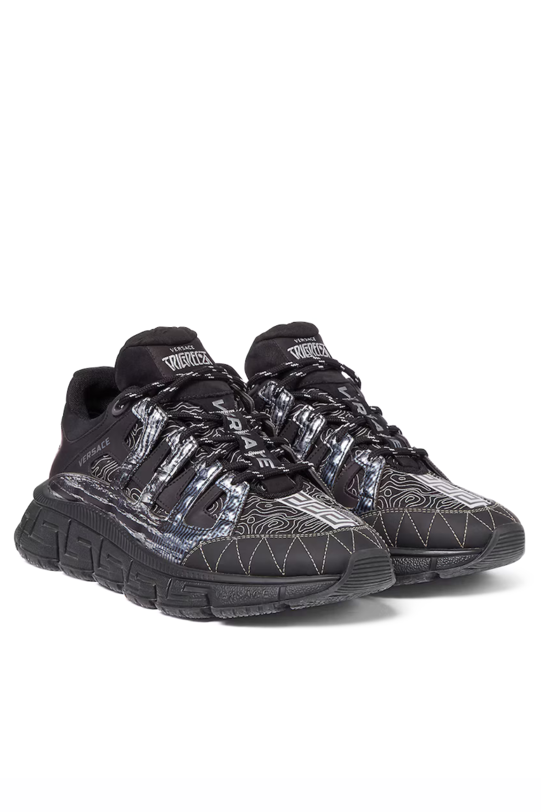 Versace Trigreca Black White Sneakers