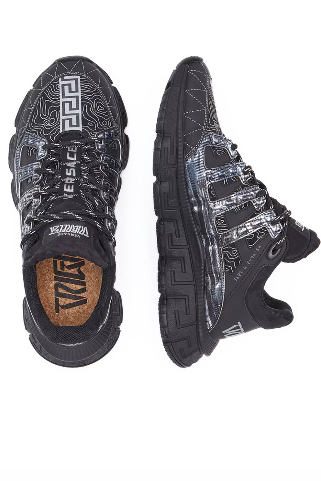 Versace Trigreca Black White Sneakers