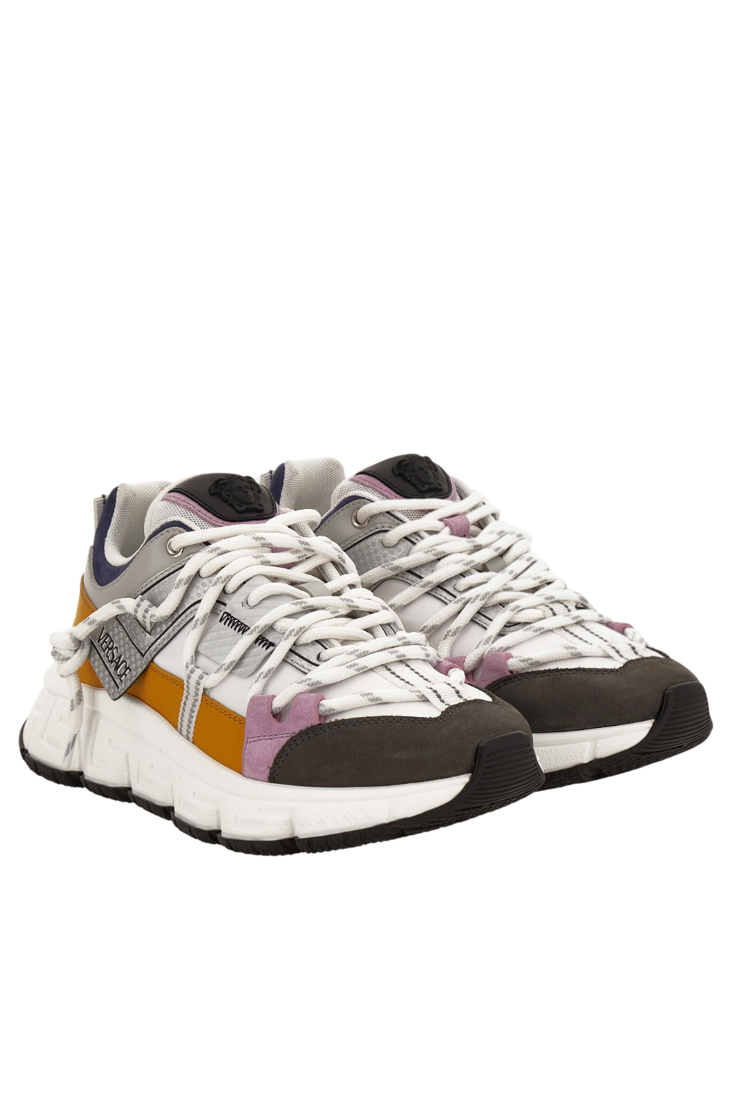 Versace Urban Hike Sneaker In Nabuck-Fabric-Suede-Calf Leather Multicolor