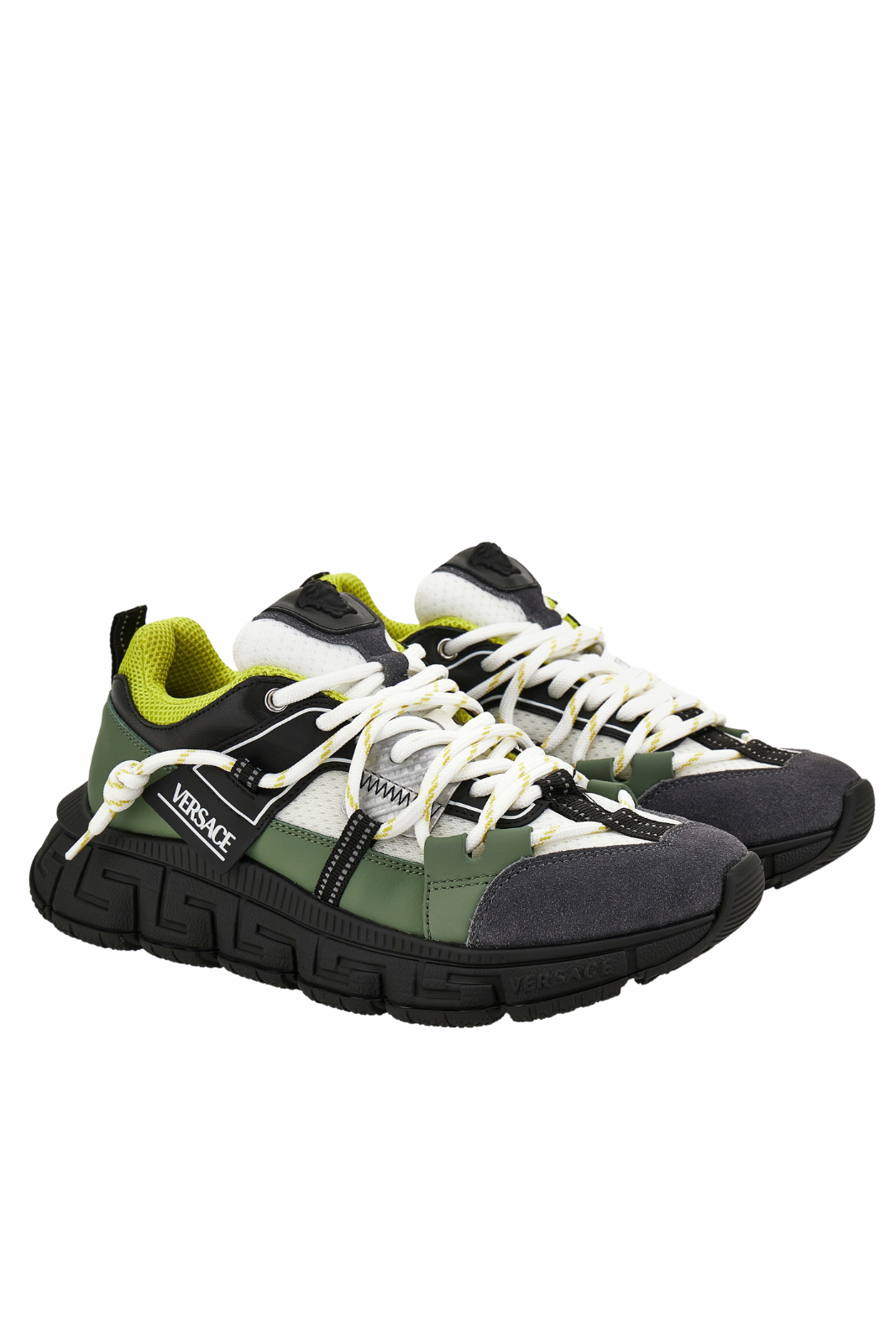 Versace Urban Hike Sneaker In Suede Green