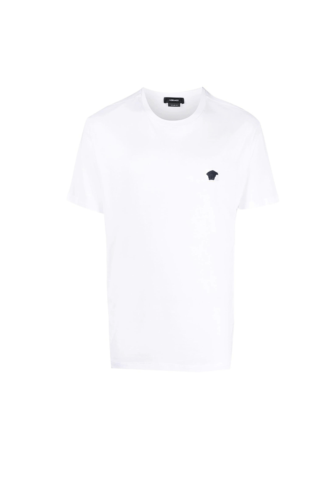 Versace White T-shirt with Black Logo Embroidered