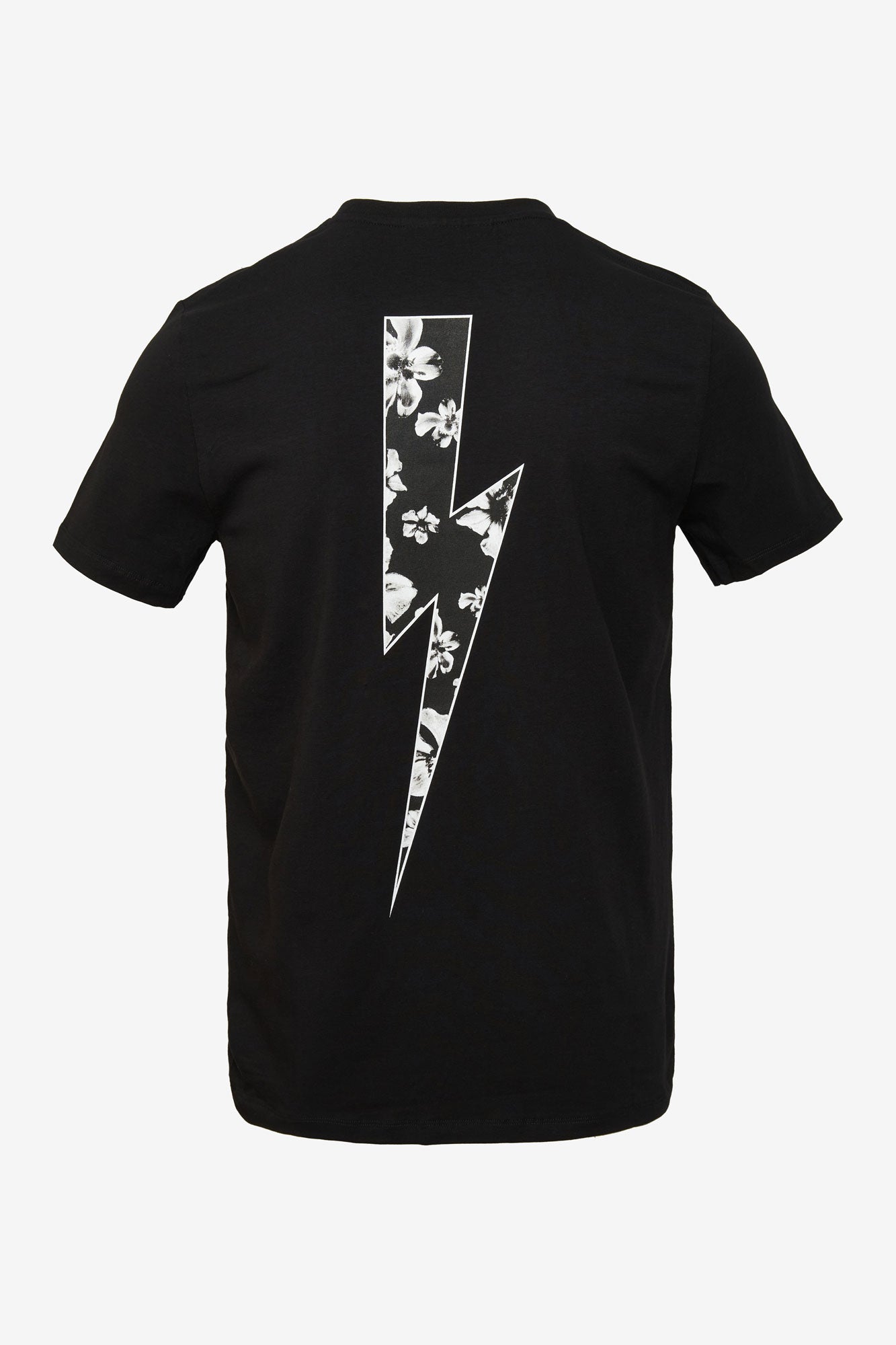 Neil Barrett Black Logo with Flower Man T-shirt