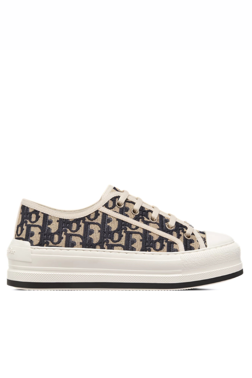 Dior Walk'n Platform Woman Sneakers Deep Blue Dior Oblique Embroidered Cotton