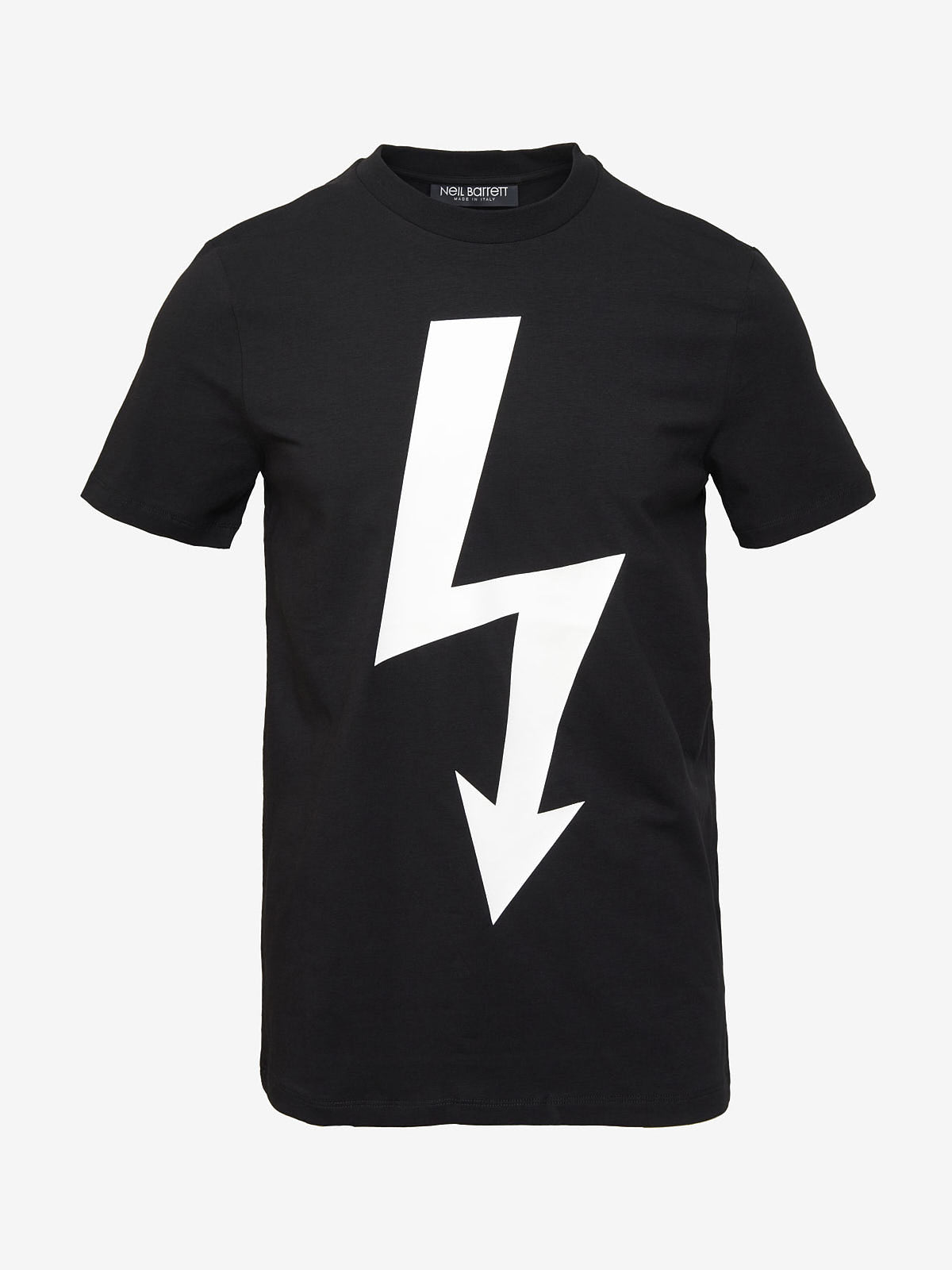 Neil Barrett Logo Arrow Bolt Black White T-Shirt