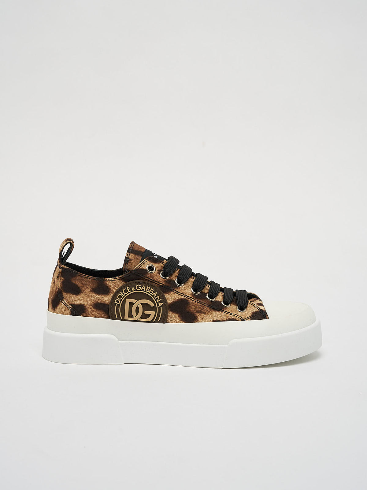 Dolce & Gabbana Leopard Print Low-Top Sneakers