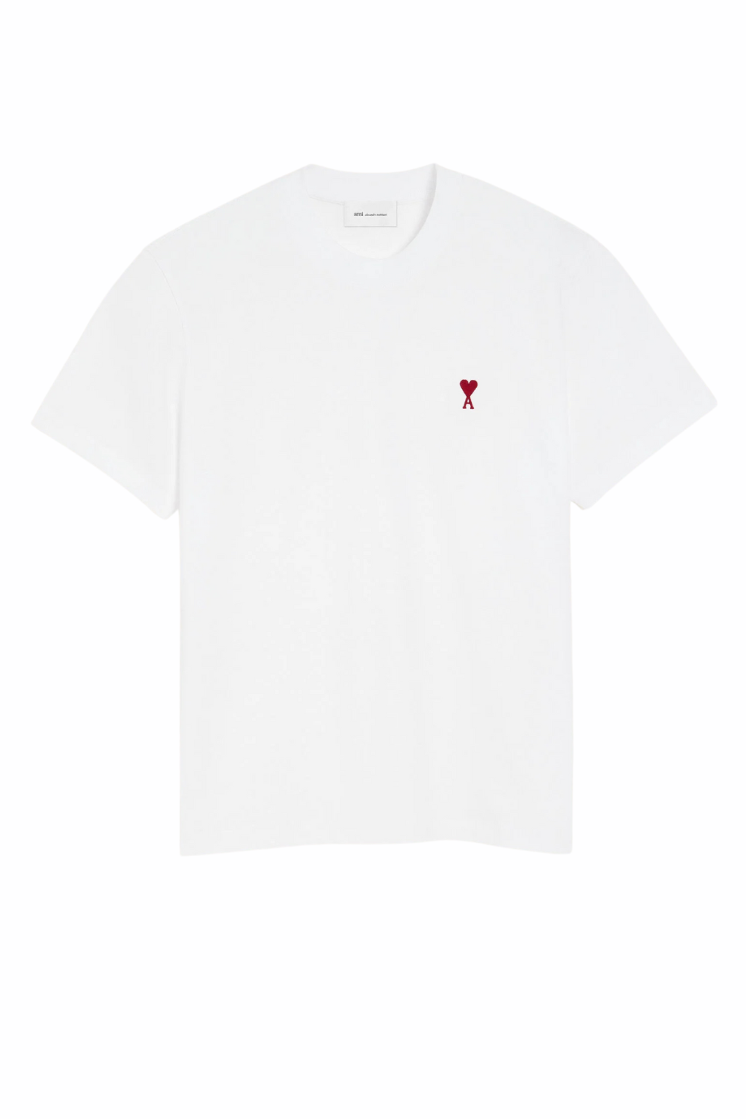 Ami Paris White Cotton Red Ami De Coeur Tshirt