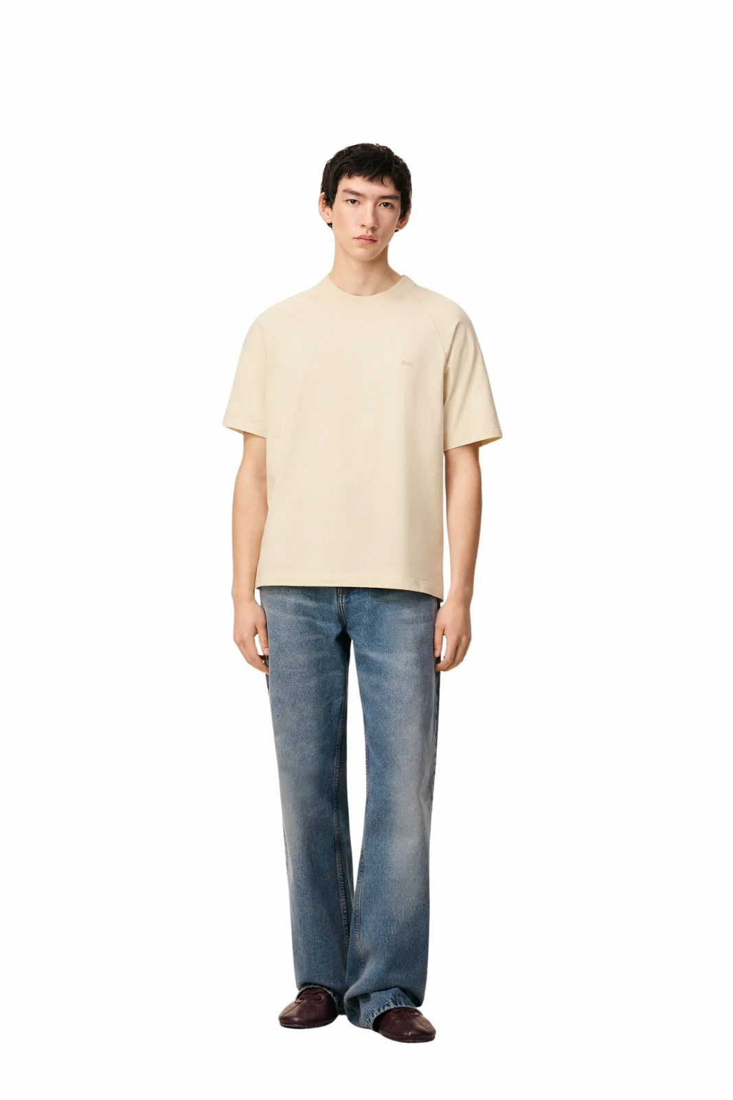 Ami Paris White Cotton Short Sleeves T-shirt