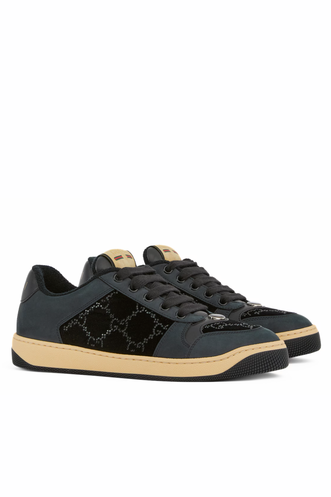 Gucci Women's GG crystal Screener trainers Black