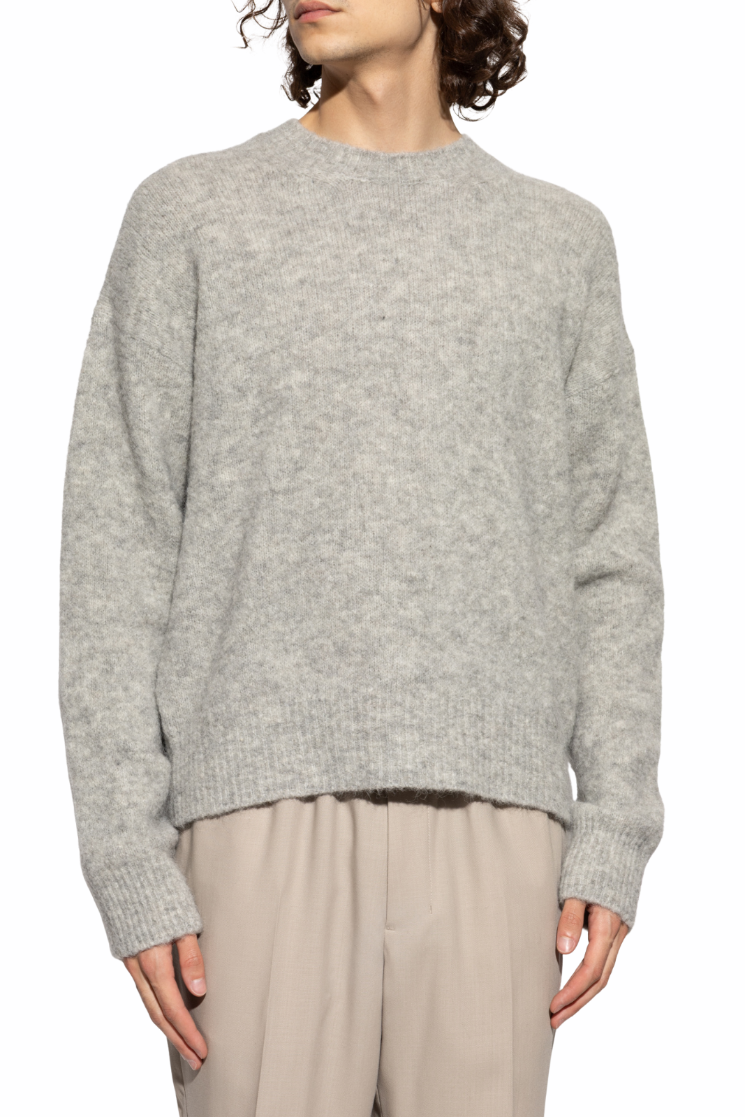 Ami Paris Ami Alexandre Mattiussi Grey Wool sweater with logo