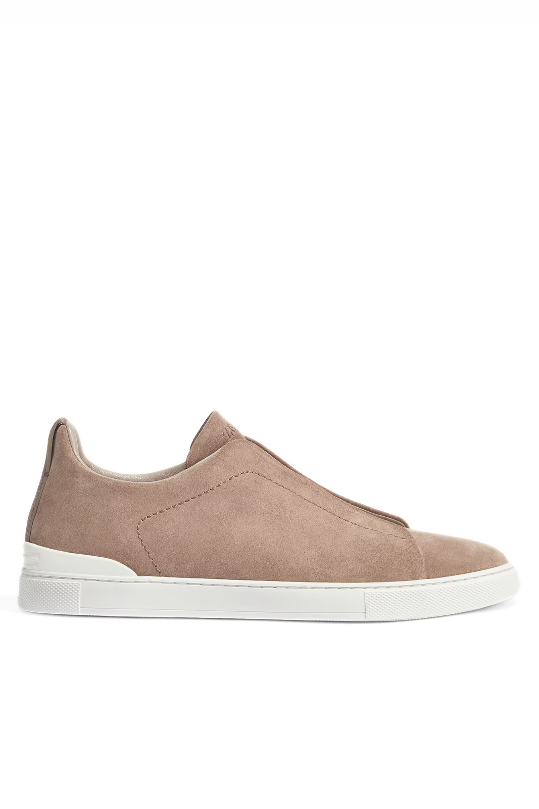 Zegna Dark Beige Suede Triple Stitch™ Sneakers