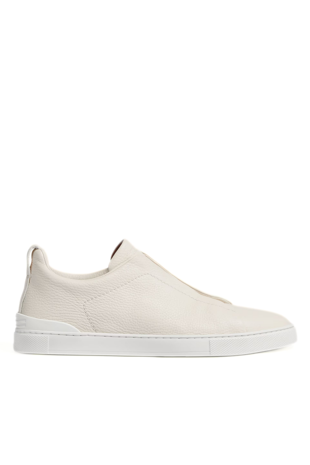 Zegna Triple Stitch Off-White Deerskin man Sneakers